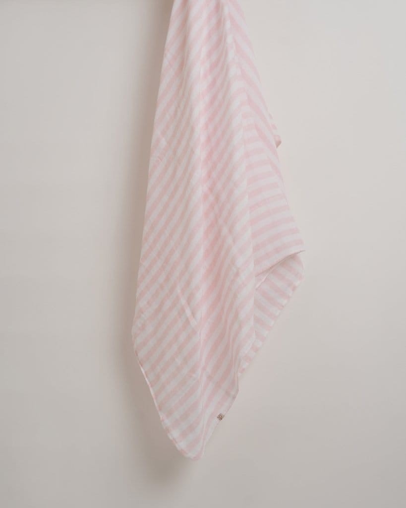 Pink stripes muslin swaddle - Baby Jalebi