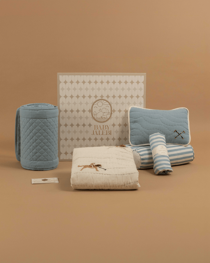 Baby Jalebi The Jaipur Polo Complete Cot Bedding Set with Bumper