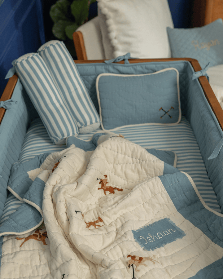 Baby Jalebi The Jaipur Polo Cot Bedding Set