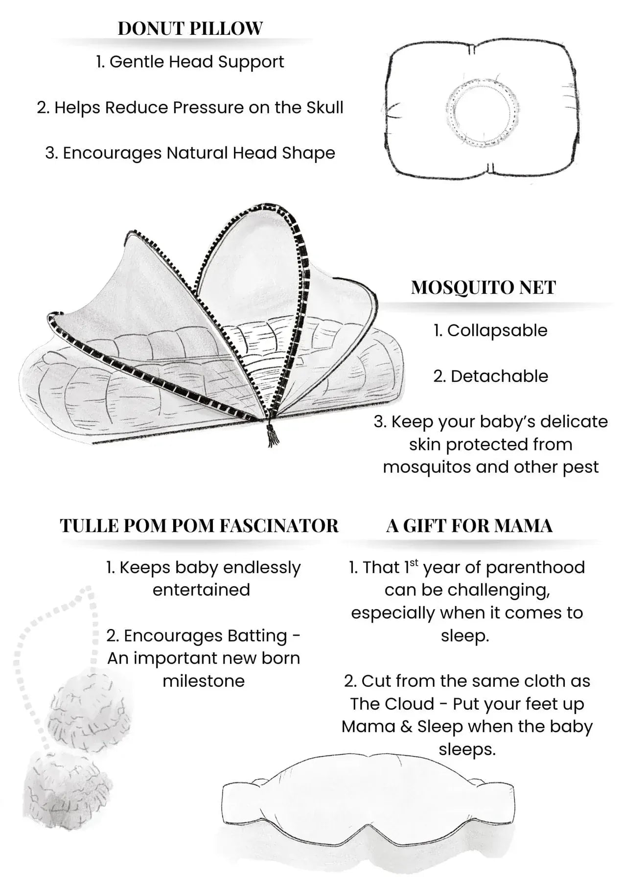 Baby Jalebi The Ultimate Newborn Essentials Bundle  - Ecru