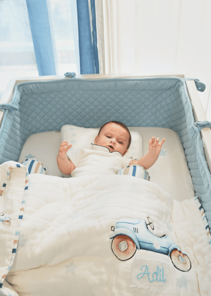 Cot Bumper - Blue