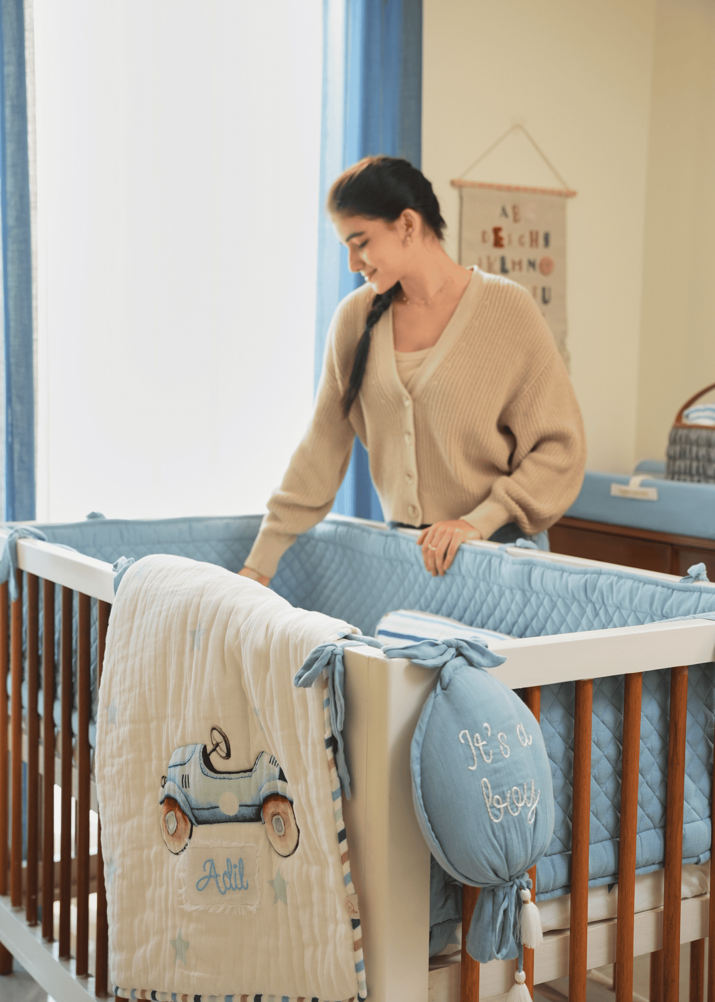 Roadster Complete Cot Bedding Set with Bumper