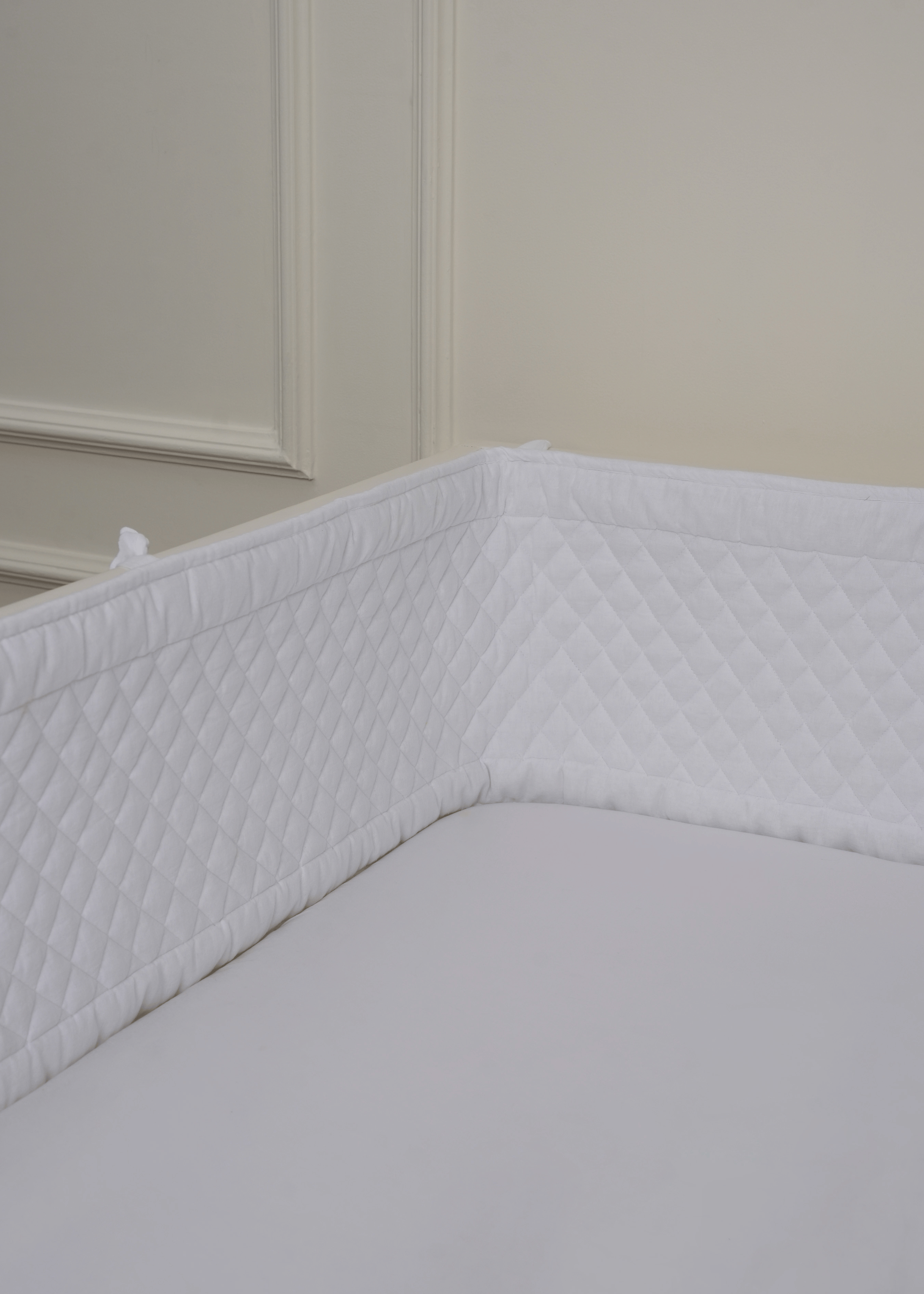 Beige & White Fitted Cot Sheet