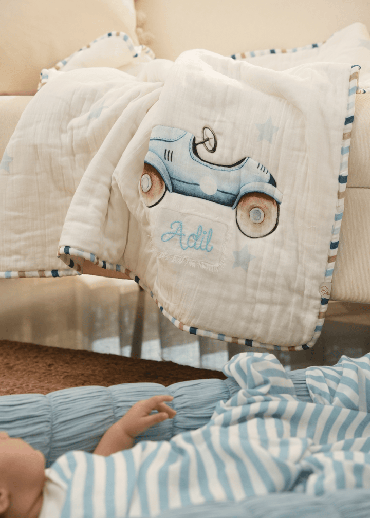 Roadster Complete Cot Bedding Set with Bumper