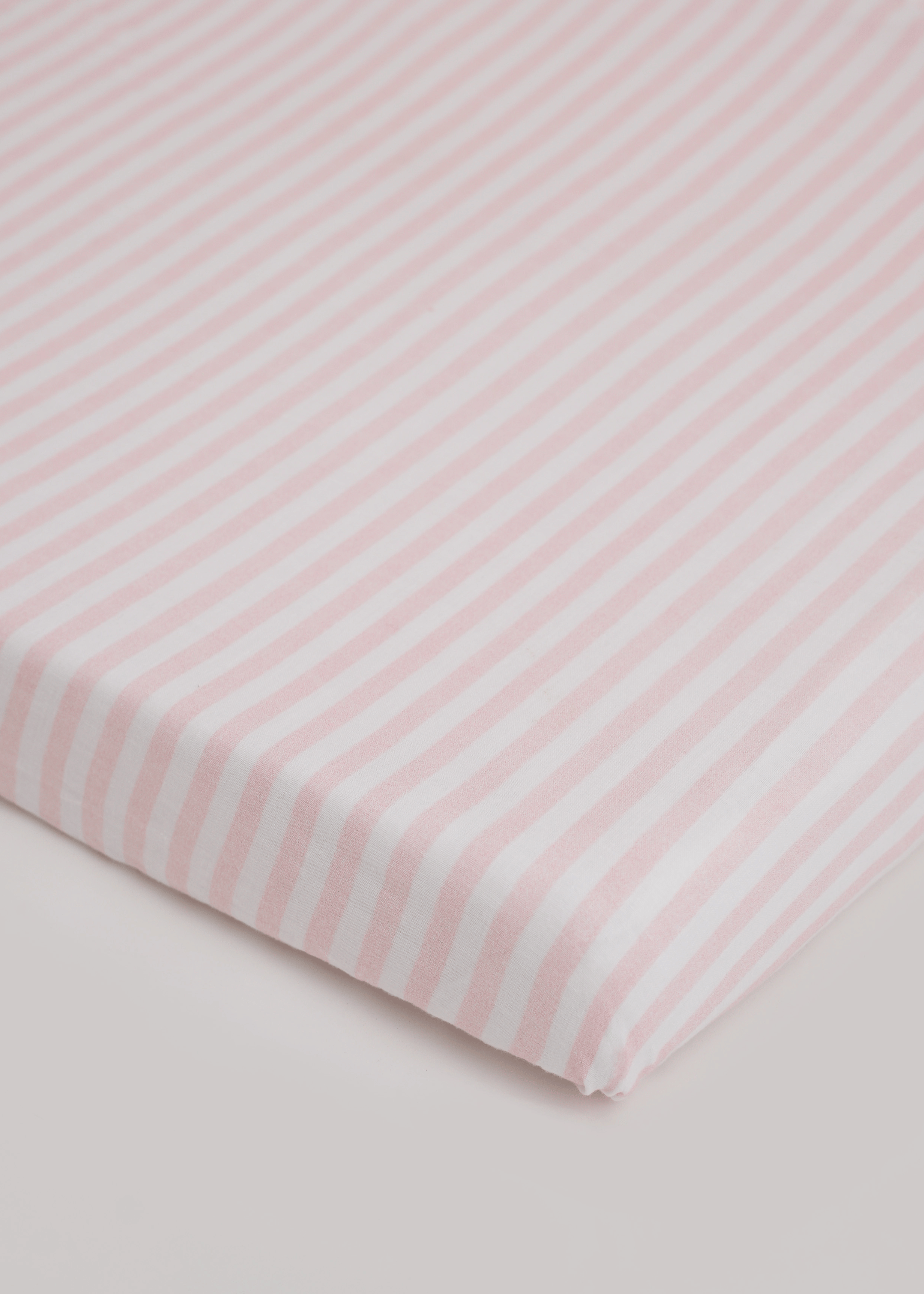 Pink & White Fitted Cot Sheet