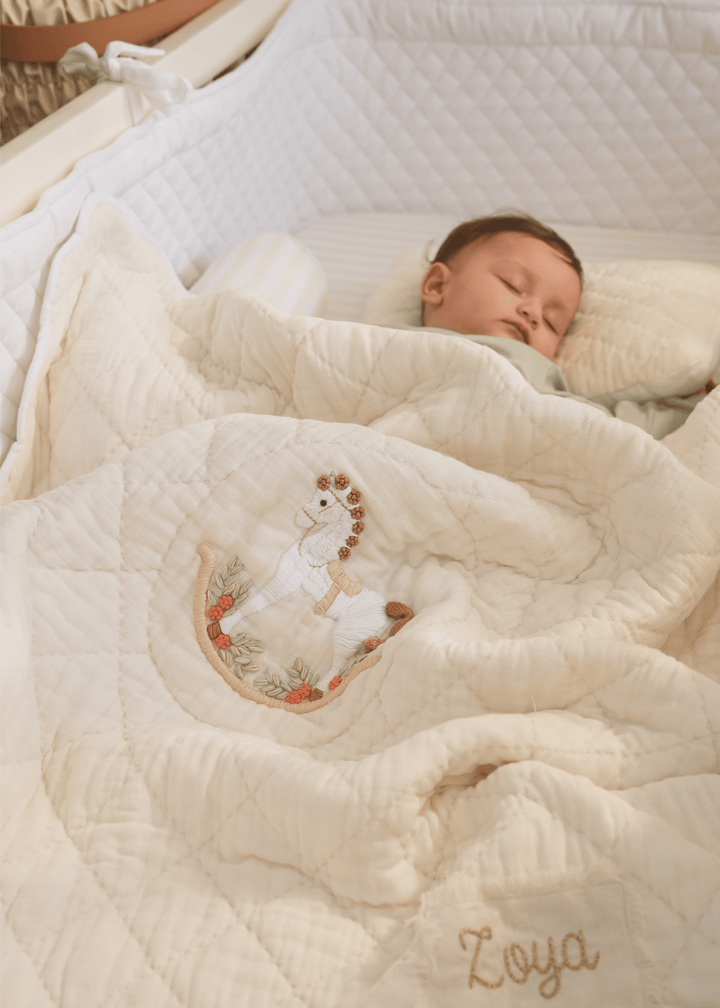 Rocking Horse Cot Bedding Set