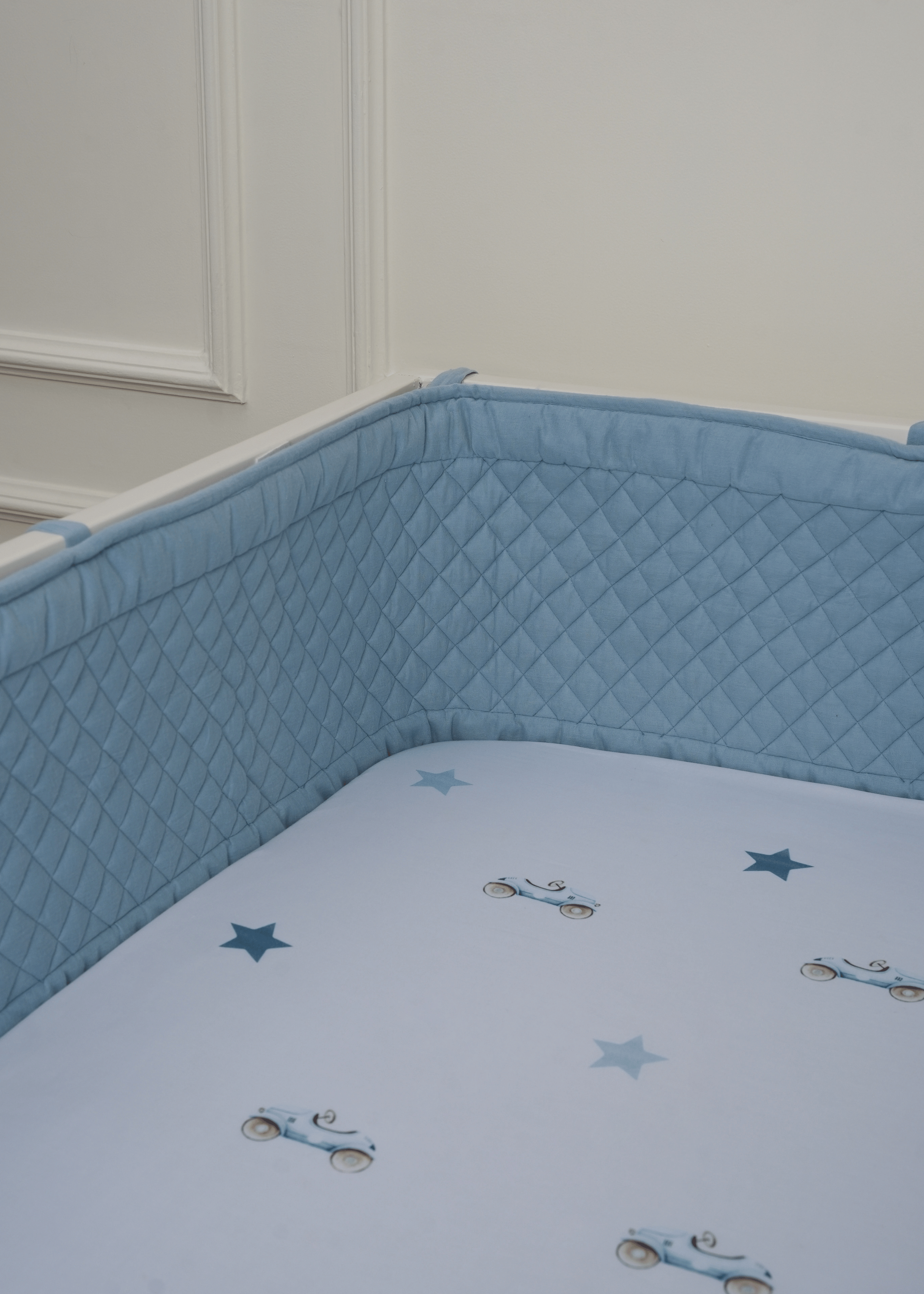 Бампер для детской кроватки - синий