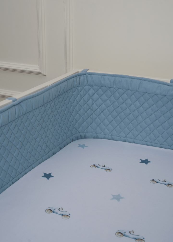 Бампер для детской кроватки - синий