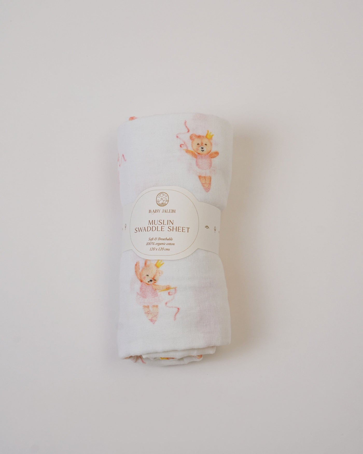 Ballerina Bear Organic Muslin Swaddle Set of 2