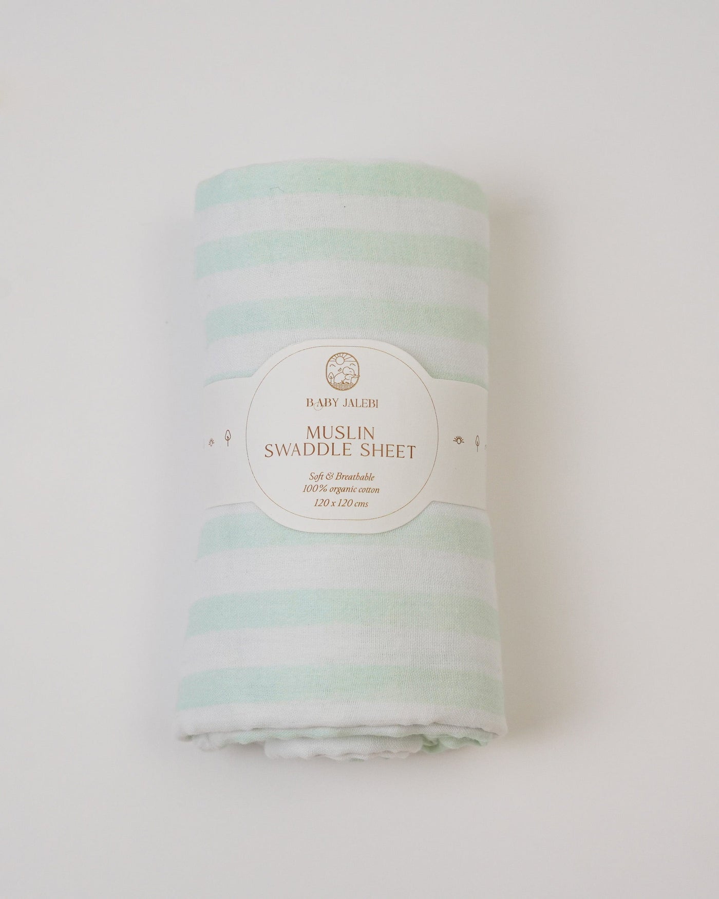 Aqua stripes Organic Muslin Swaddle