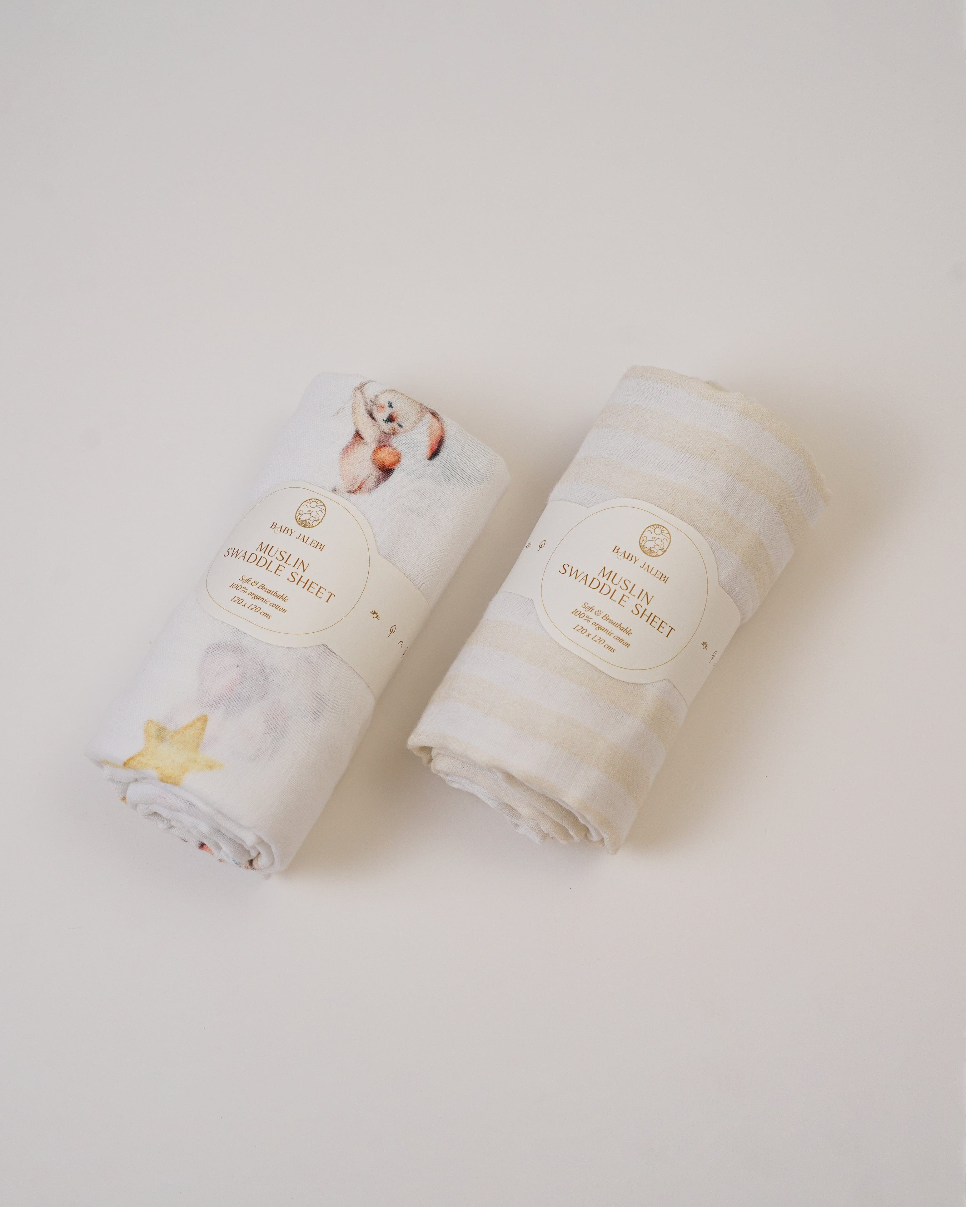 Up in The Clouds Organic Muslin Swaddle Set